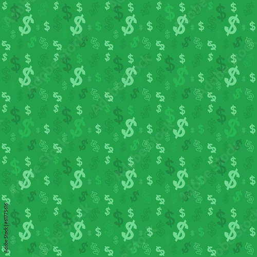 Seamless pattern of the symbols of dollar currency.