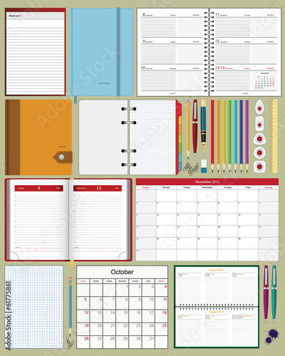 collection of vector notebooks