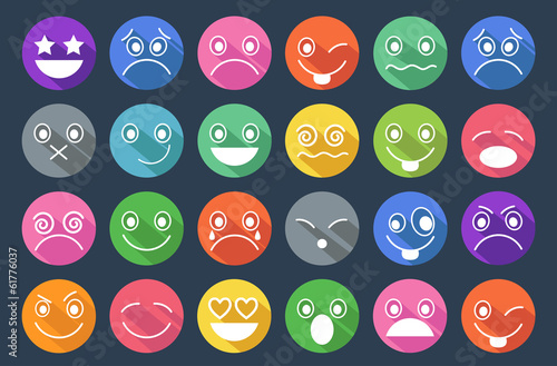 Smiley Icons Flat Design