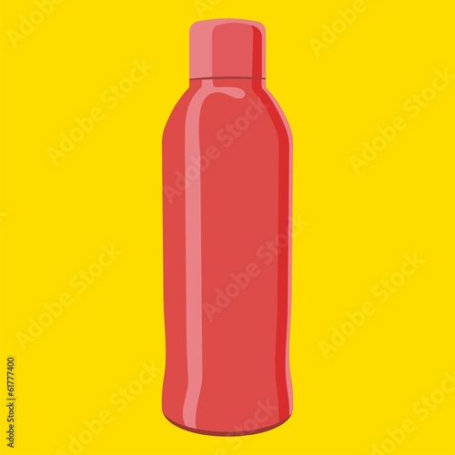 vector bottle of red