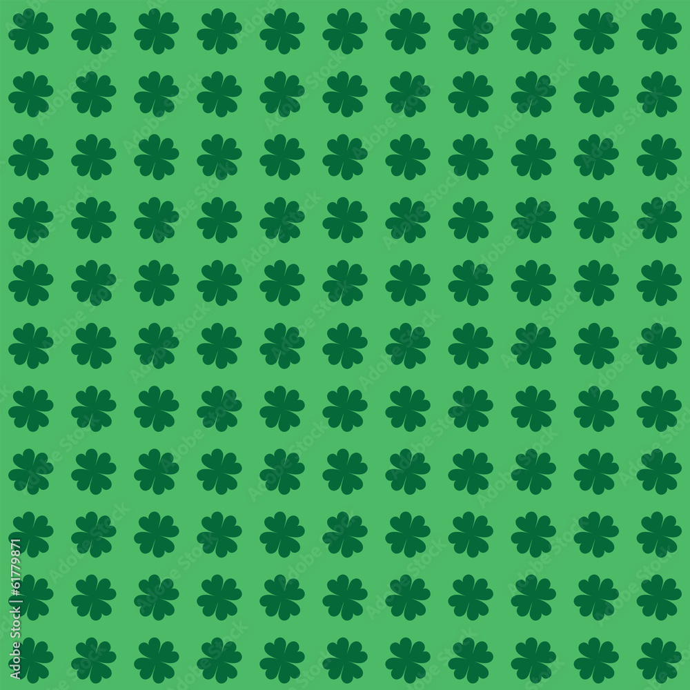 Four Leaf Clover or Shamrock Background - Seamless Four Leaf Clover or Shamrock Background - Seamless