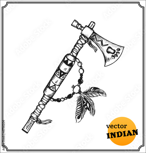 American Indians tomahawk