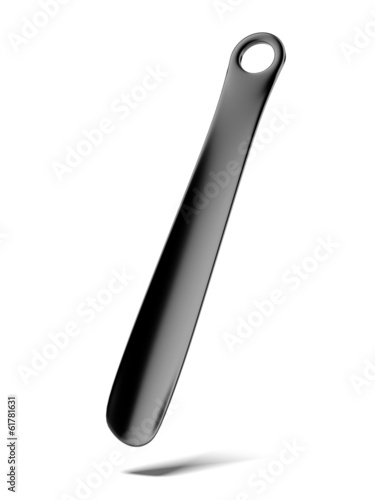 Plastic black shoehorn