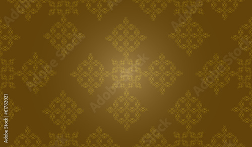 Vector gold floral seamless pattern