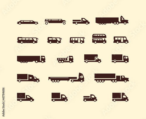 Transportation icons. Vector format © ~ Bitter ~