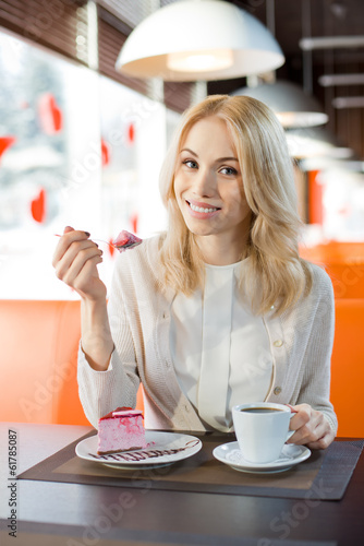 young woman in Cafe