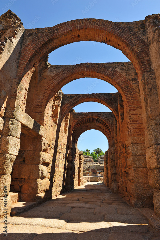 Roman amphitheater of Merida, Extremadura, Spain