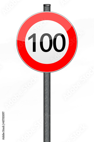 Verkehrszeichen 100 km/h