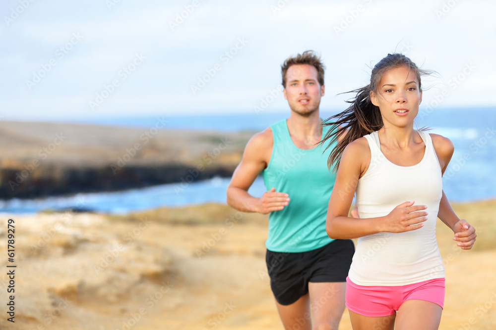 People jogging for fitness running outside People jogging for fitness running outside