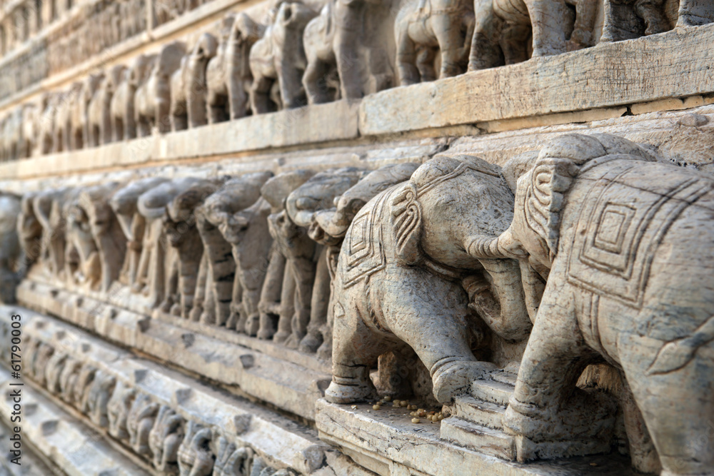 India, stone work detail
