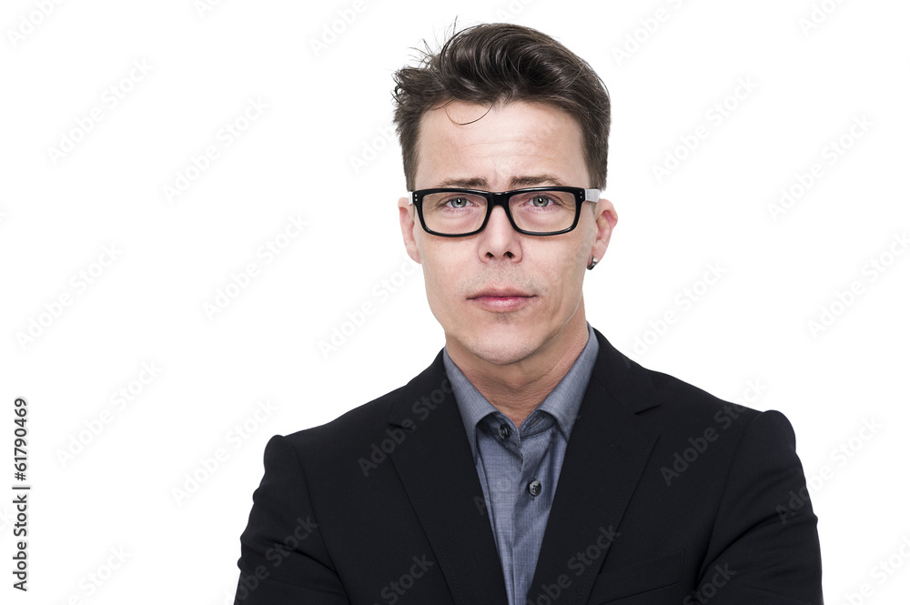 Handsome young man in nerdy glasses Handsome young man in nerdy glasses