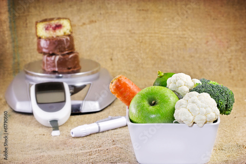 Healthy diet is a way to avoid diabetes photo