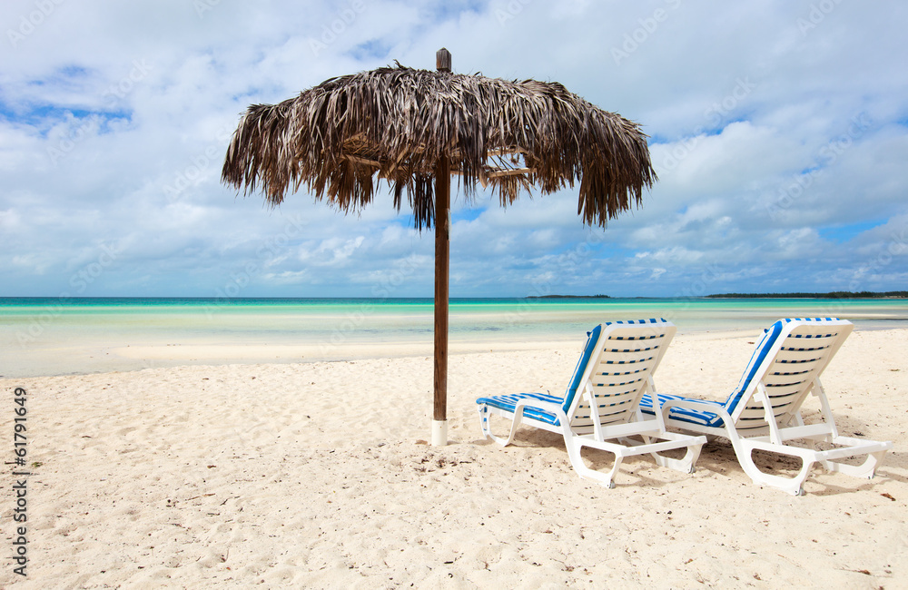 Tropical beach on Bahamas
