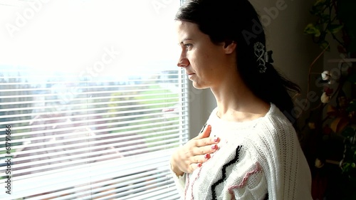 A sick girl suffering with the flu