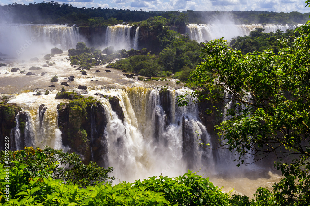 Cascade of waterfalls. Iguassu falls in Brazil Cascade of waterfalls. Iguassu falls in Brazil