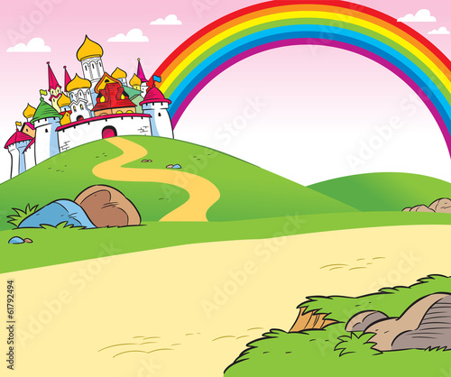 Background with castle