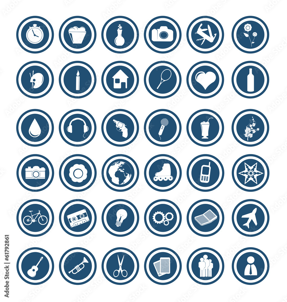 Vector Collection of abstract round icons Vector Collection of abstract round icons