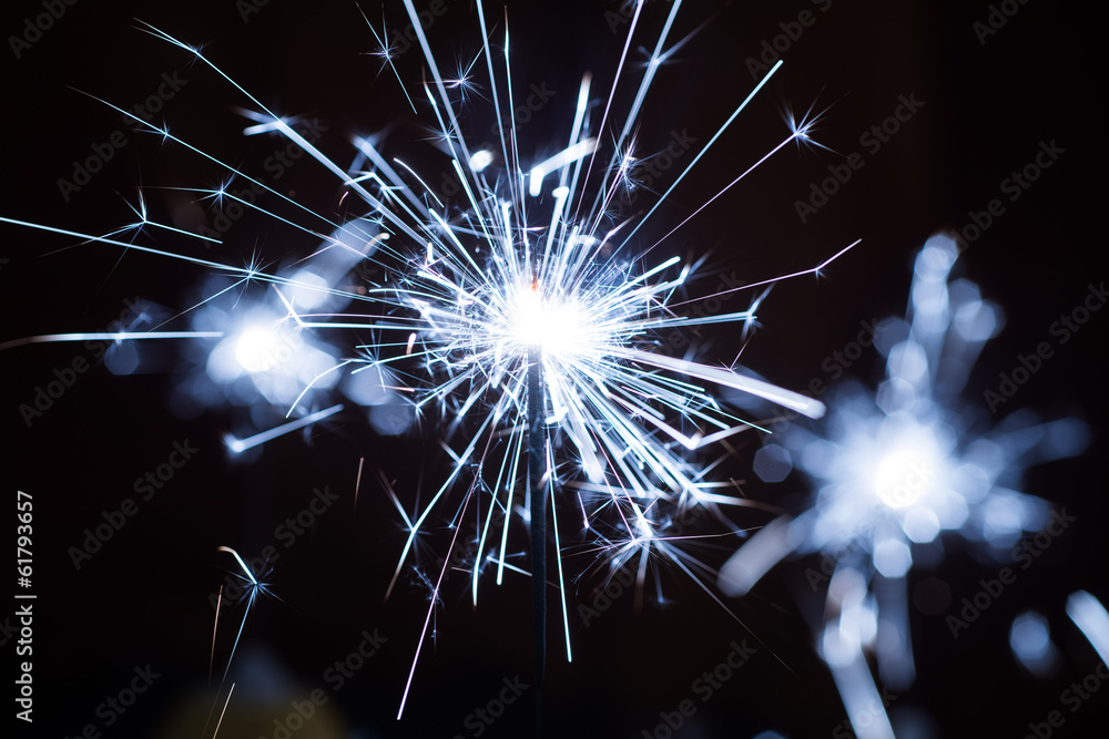Fototapeta premium Blue Party Sparkler