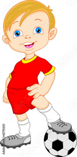 boy cartoon soccer player