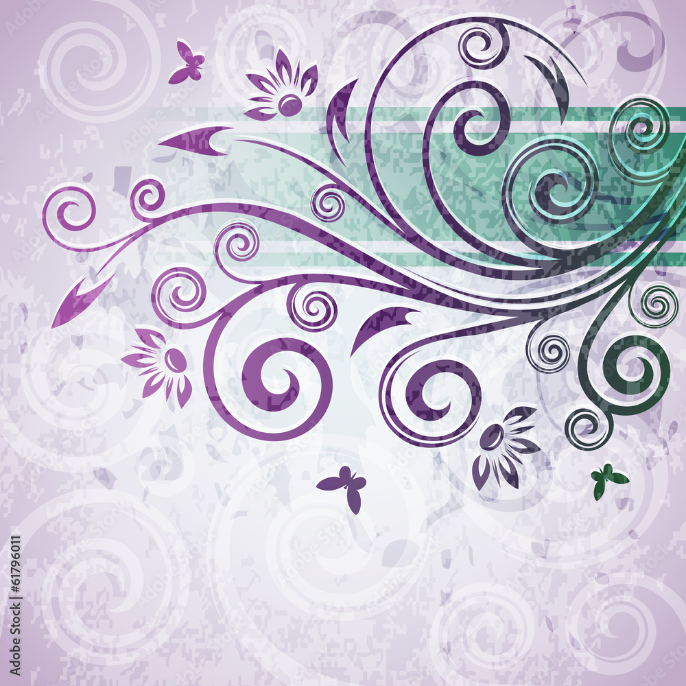 Abstract floral grunge illustration. Abstract floral grunge illustration.