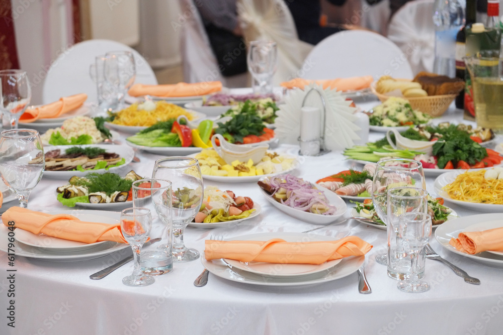 Fototapeta premium The image of a served table