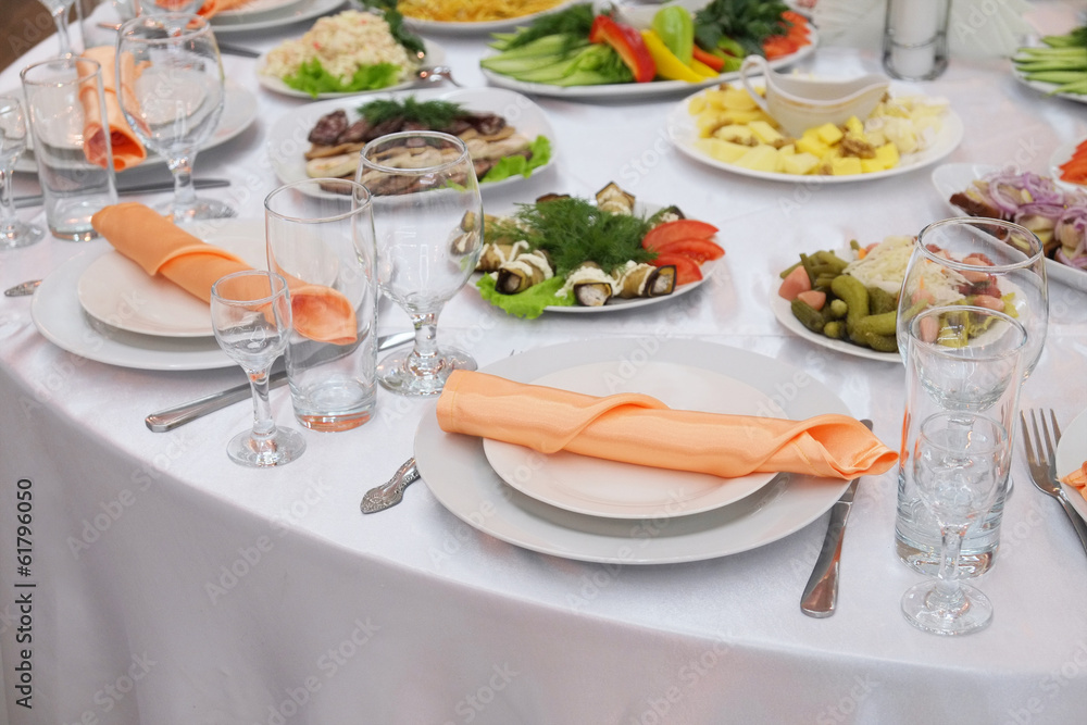 The image of a served table The image of a served table