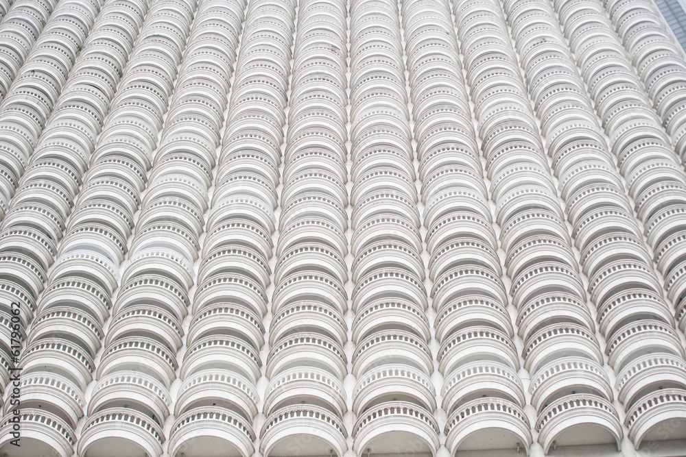 Abstract photo  balconies of the state tower, Bangkok, Thailand