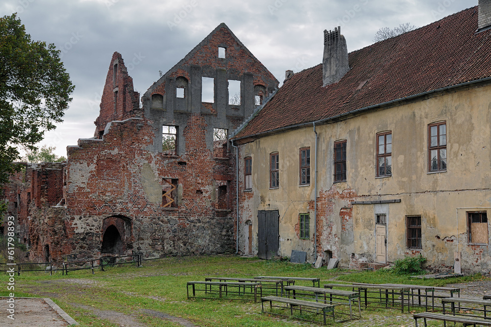 Ruins of the Castle Insterburg in Chernyakhovsk, Russia