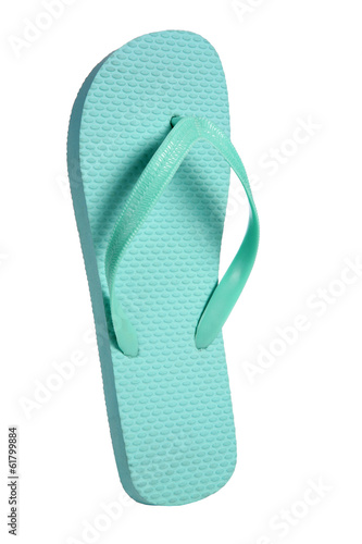 Turquoise flip flops