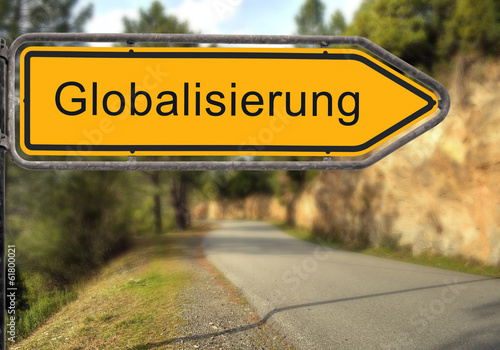 Strassenschild 15 - Globalisierung