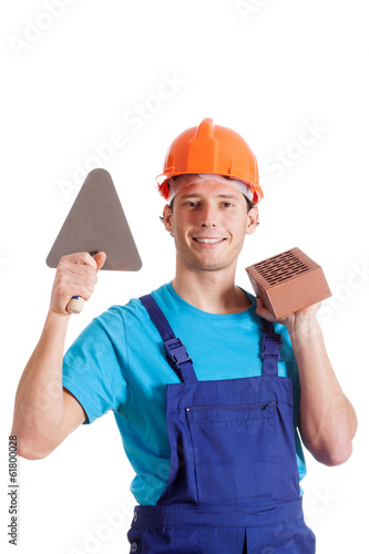 Builder with his tools photo