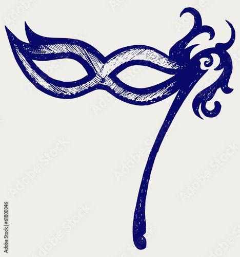Mask for masquerade costumes isolated on background