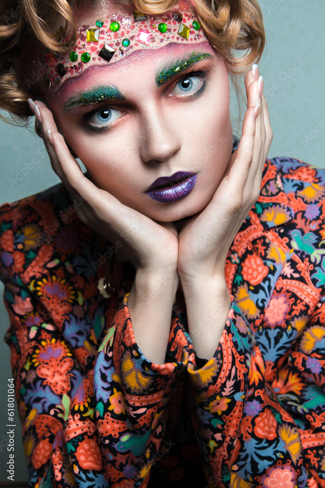 Glamour fashion woman portrait with make up Glamour fashion woman portrait with make up