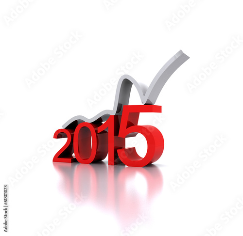 3D illustration - a recovery in the New Year 2015
