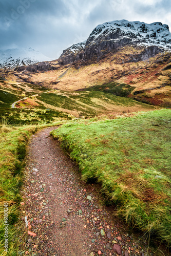 Mountain footpath in Glencoe, Scotland