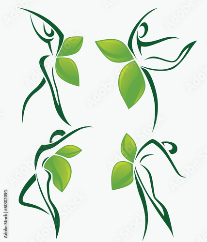 abstract organic women in different poses