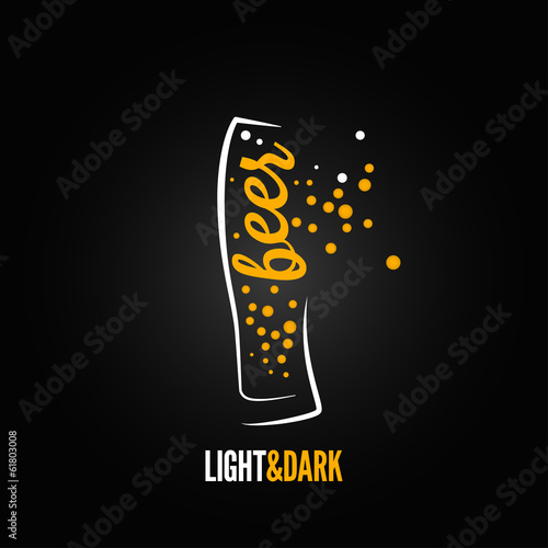beer glass bubbles splash menu background