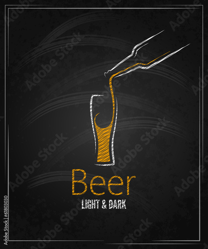 beer glass chalkboard menu background