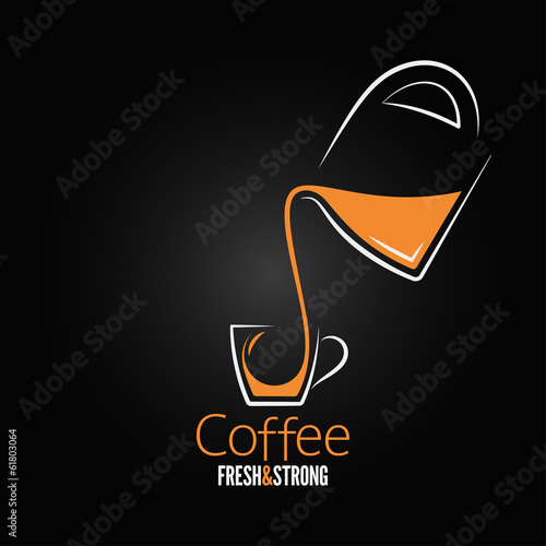 coffee cup glass pot design background