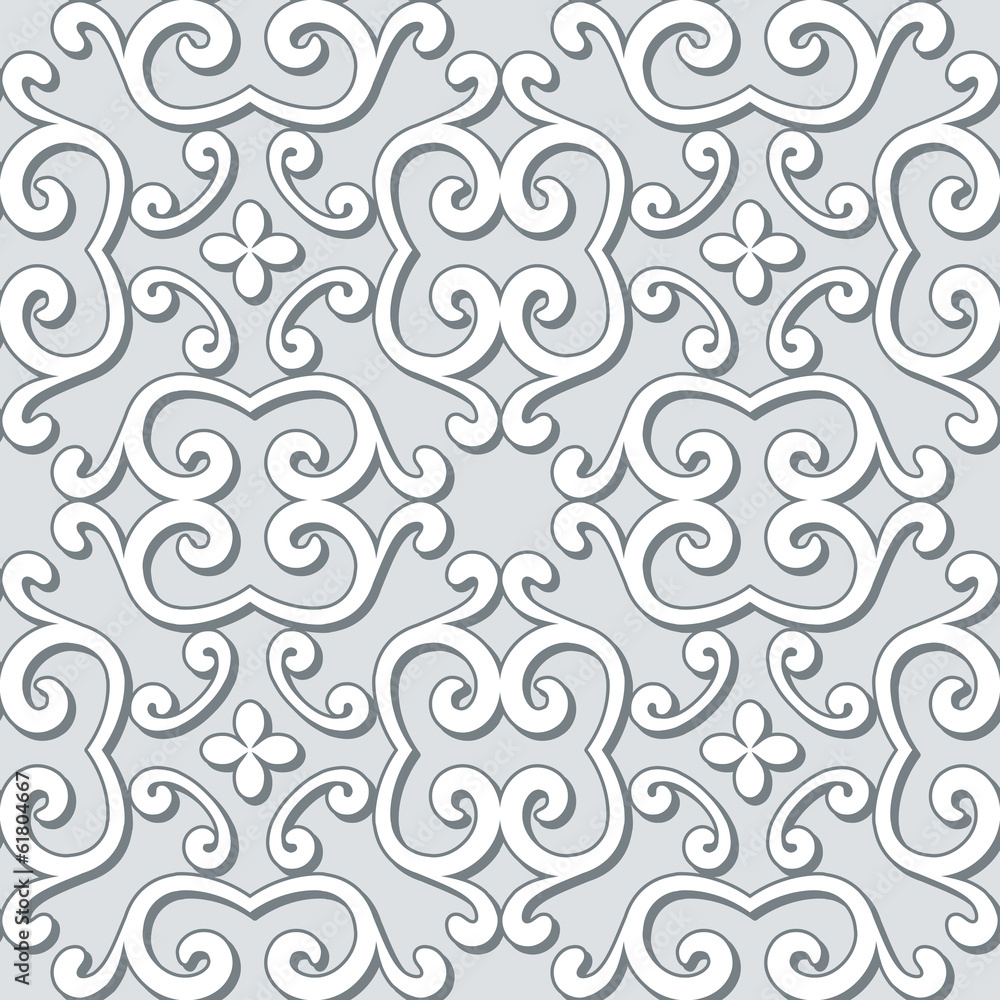 Grey background, seamless pattern in neutral color