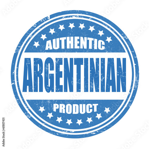 Authentic argentinian product stamp