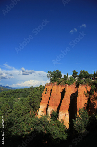 Ochre rocks in Roussillion, France photo