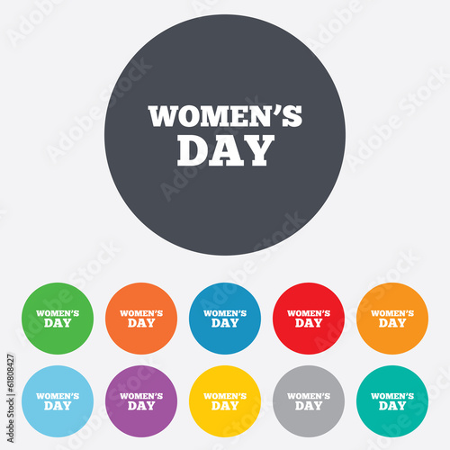 Women's Day sign icon. Holiday symbol.