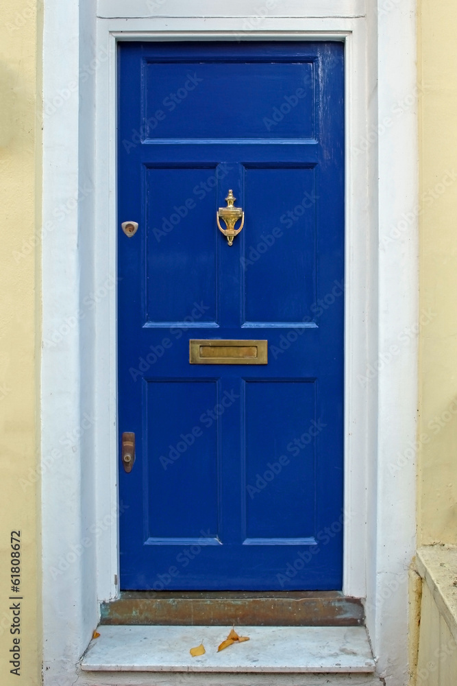 Dark blue door