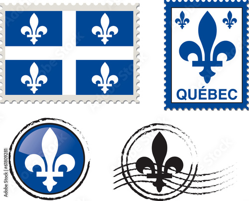 quebec emblem stamps