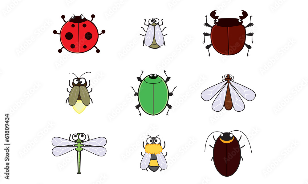 Bugs Cartoon Vector Stock Vector 