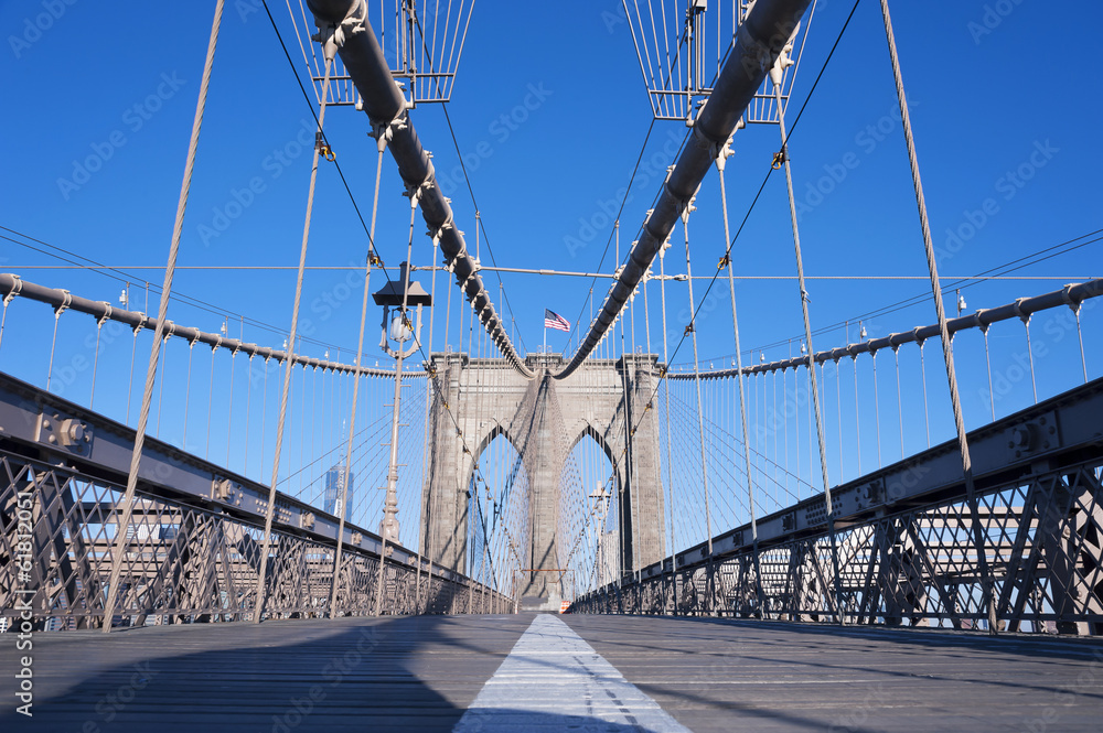 Obraz premium Brooklyn Bridge detail New York City