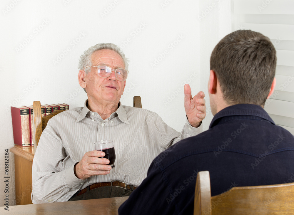 Old man talking Old man talking