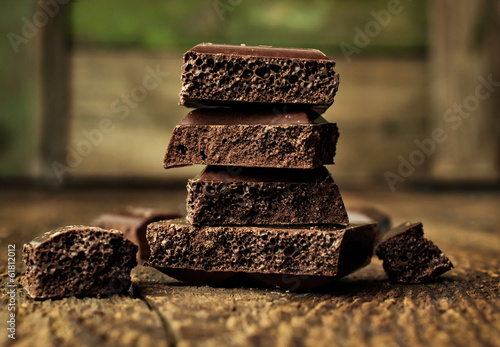 porous chocolate blocks