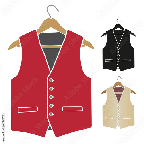 man's waistcoat on hanger